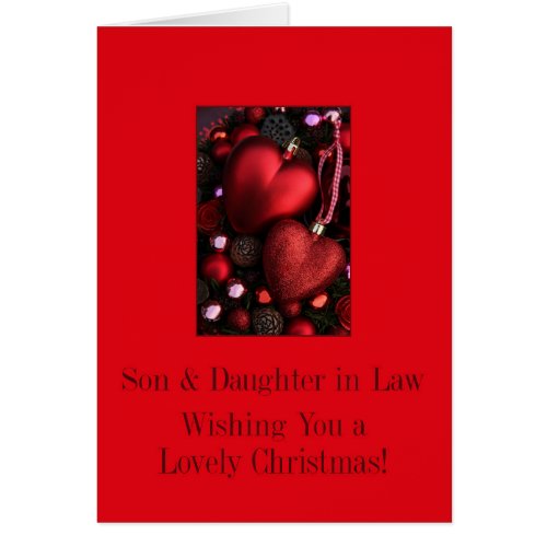 son and daughter in law Merry Christmas card