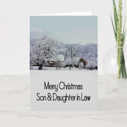 son and daughter in law Merry Christmas card