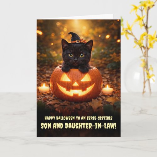 Son and Daughter in Law Wife Cute Halloween Card