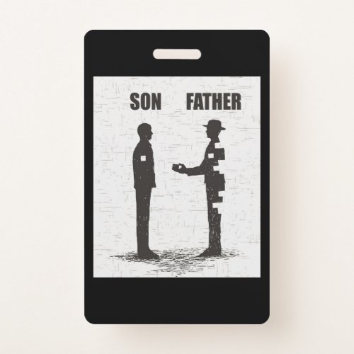 Son And Father Badge