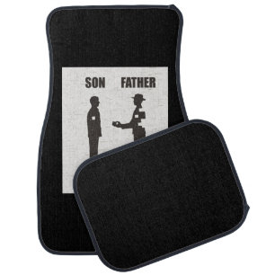Son And Father Car Floor Mat