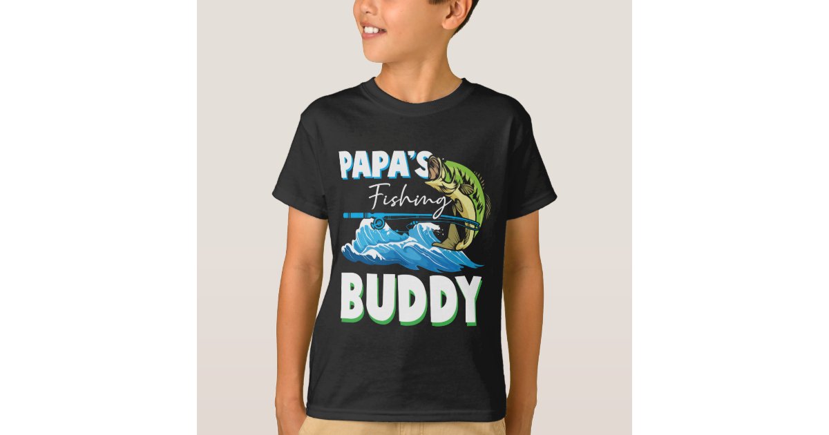  Bass Fishing-Shirt Daddy's Fishing Buddy Funny Boy