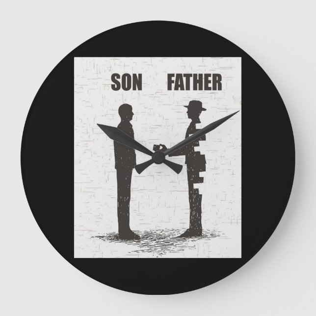 Son And Father Large Clock (Front)