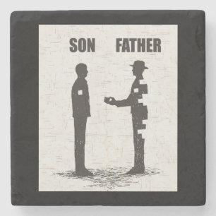 Son And Father Stone Coaster