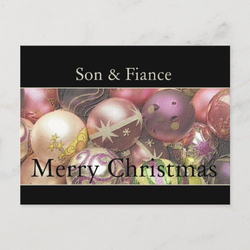 son and fiance Merry Christmas card