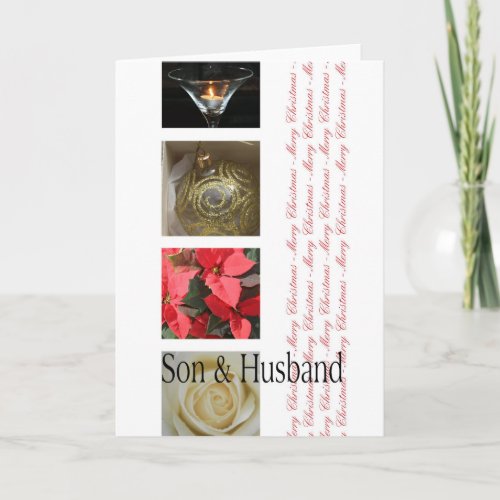 son and husband  Merry Christmas card