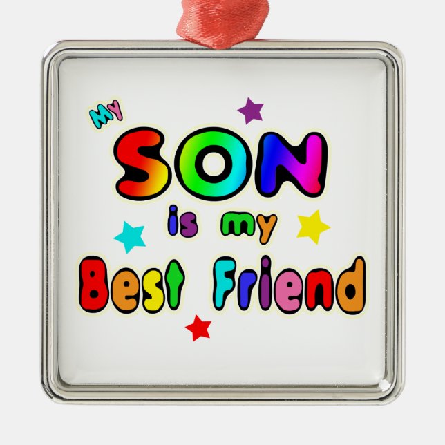 Son Best Friend Metal Ornament (Front)