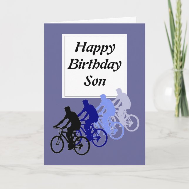 Son, Birthday, Bike, Cycle Funny From Parent Card (Front)