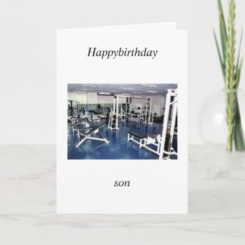 Son' Birthday Card by fitnesscards at Zazzle