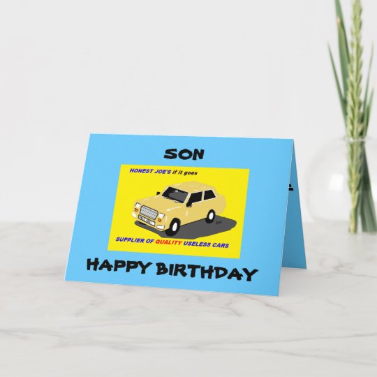 SON BIRTHDAY FUNNY CARD | Zazzle.com