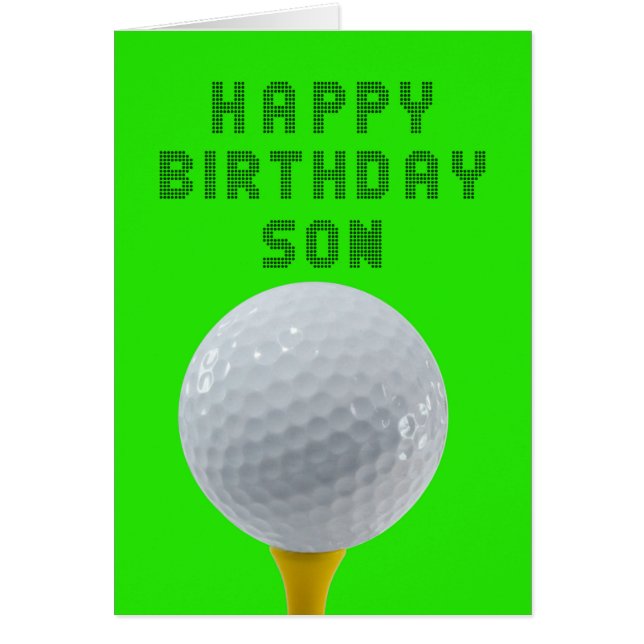 Son Birthday Golf Cards (Front)