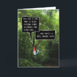 Son Birthday, Humorous Gnome in Forest Card<br><div class="desc">This funny birthday card for your son features a cartoon illustrated gnome with a white,  bushy beard and pointy,  red hat,  behind a bush in a photo of a forest - speaking compliments in a pair of speech bubbles with fun,  hand drawn typeface.</div>