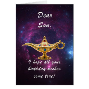 Son Birthday Magic Lamp  Cards