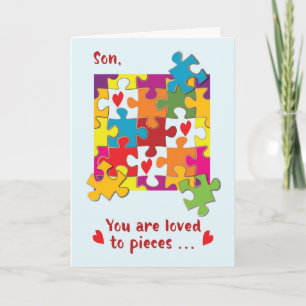 Son Birthday Puzzle Love to Pieces Card
