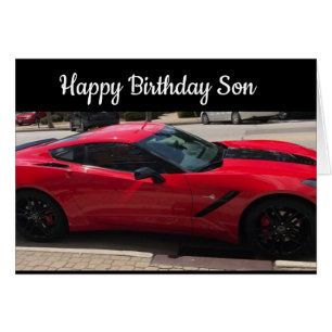 **SON** BIRTHDAY WISHES AND A COOL CAR TOO! CARDS