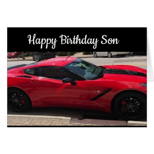 **SON** BIRTHDAY WISHES AND A COOL CAR TOO! CARDS