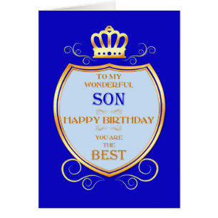Son Birthday with Shield Cards