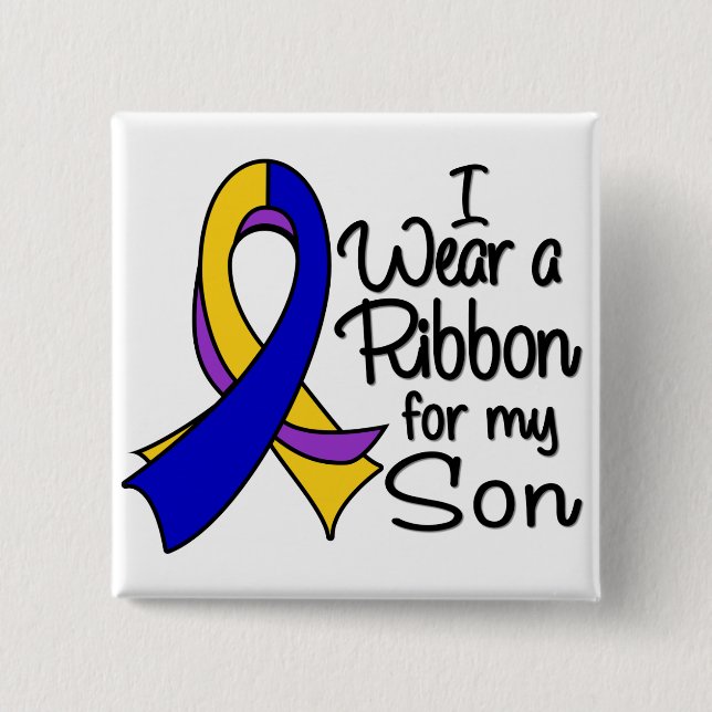 Son - Bladder Cancer Ribbon Pinback Button (Front)