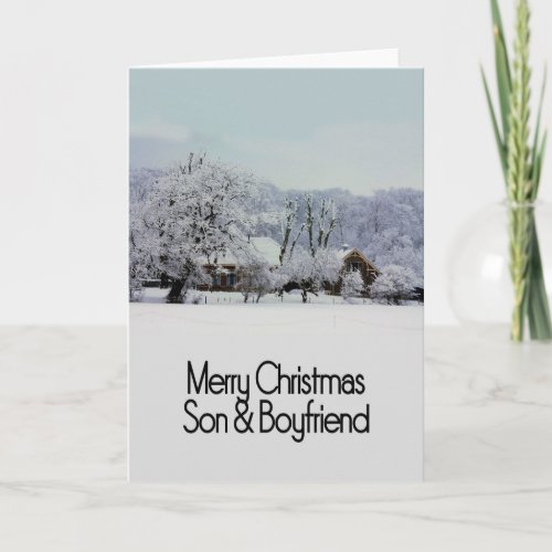 Son  Boyfriend Merry Christmas card