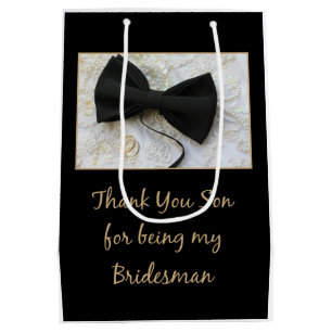 Son Bridesman thank you Medium Gift Bag