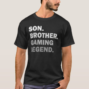 Son Brother Gaming Legend Funny Christmas Teen Boy T-Shirt