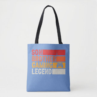 Son Brother Gaming Legend Gamer Tee Gift For Boys Tote Bag