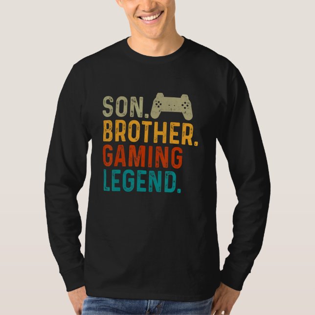 Son Brother Gaming Legend Gamer Video Gamer Pc Ner T-Shirt (Front)