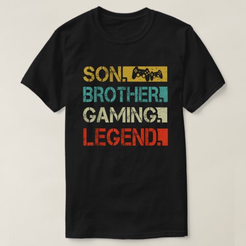 Son Brother Gaming Legend Video Gamer Gifts T_Shirt