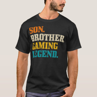 Son Brother Gaming Legend Vintage Retro Gamer Gift T-Shirt