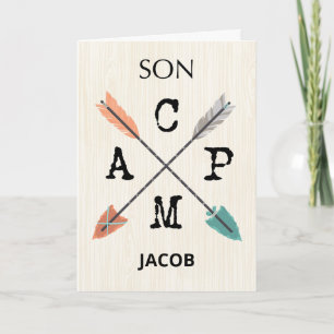 Son Camp Personalize Name Arrows Card