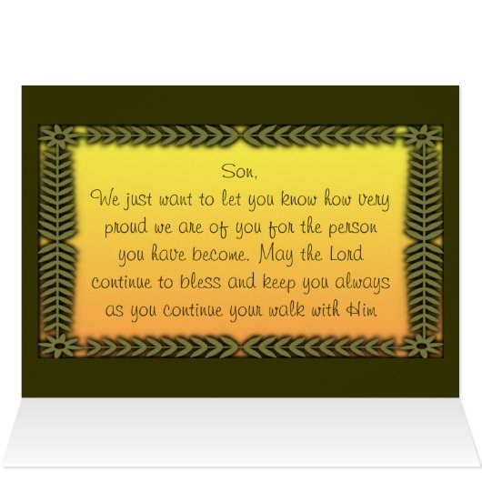 Son Card (Inside Horizontal (Top))