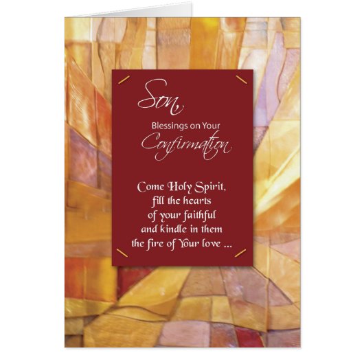 Son Confirmation Red Fire Cards (Front)