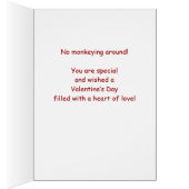 Son Cute Monkey on Valentine’s Day Cards (Inside (Right))