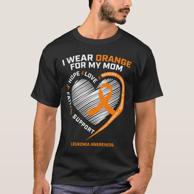Son Daughter Gifts Leukemia Awareness  Mom Leukemi T-Shirt (Front)
