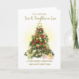 Son & Daughter-in-Law Christmas Tree Holiday Card