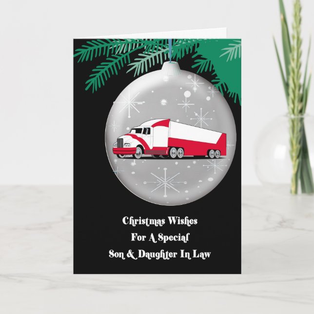 Son & Daughter In Law Christmas Wishes Holiday Card (Front)