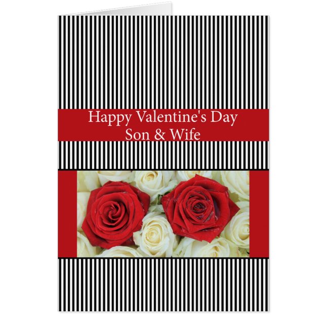 Son & Daughter in Law Happy Valentine's Day Roses (Front)