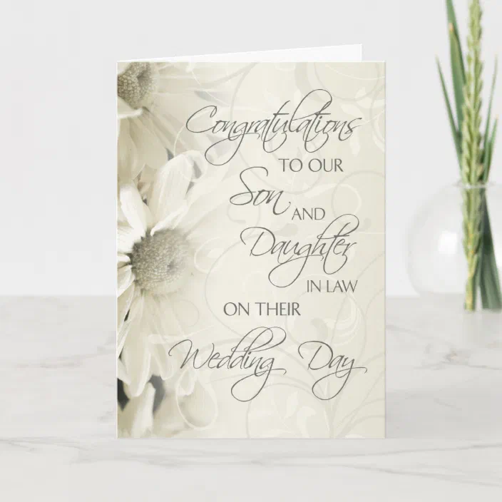 Wedding Congratulations Card-Personalized-Daughter-Son-Grandchilren-Family And Friends