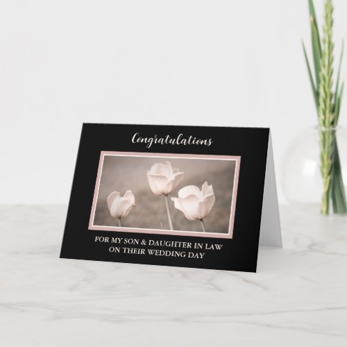 Son  Daughter in Law Wedding Day Congratulations Card