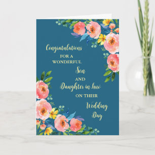Son & Daughter in Law Wedding Day Congratulations Card