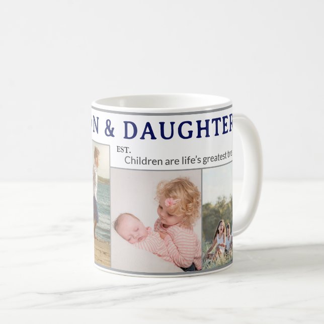 Son & Daughter Personalized Coffee Mug Gift (Front Right)