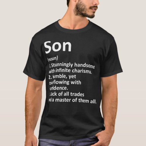 SON Definition Personalized Name Funny Birthday Gi T_Shirt