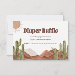 Son Desert Baby shower Diaper raffle card