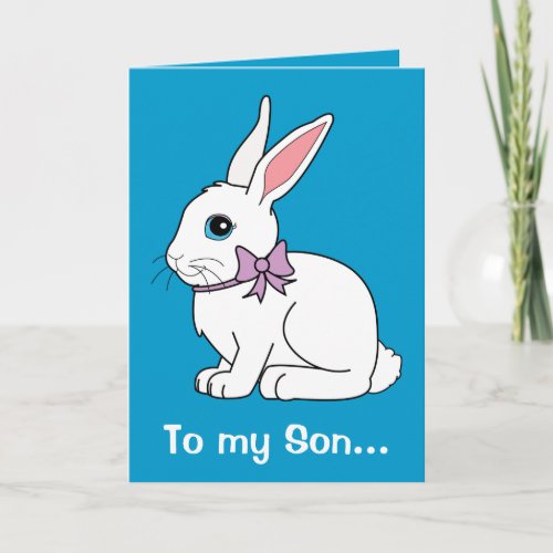 Son Easter Bunny Holiday Card