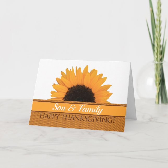 Son & family    Thanksgiving Card (Front)