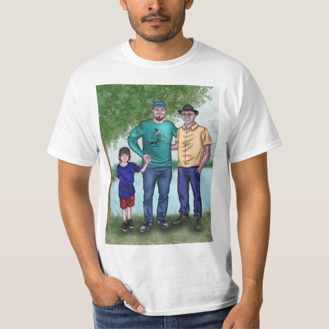 Son, Father and Grandfather, Artwork commission T-Shirt (Front)