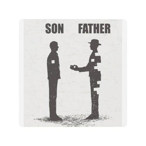 Son Father  Gift For Father From Son Best Dad Metal Print
