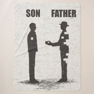 Son Father | Gift For Father From Son, Best Dad Sherpa Blanket