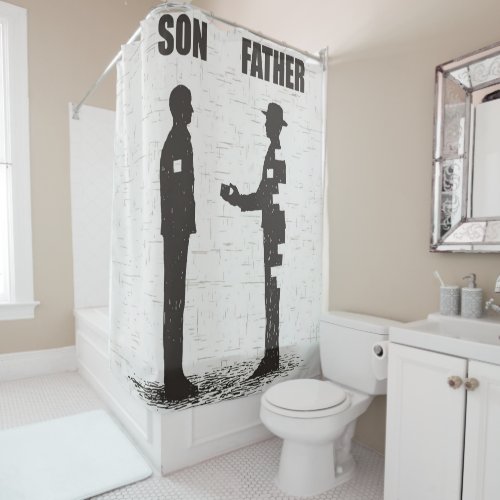 Son Father  Gift For Father From Son Best Dad Shower Curtain