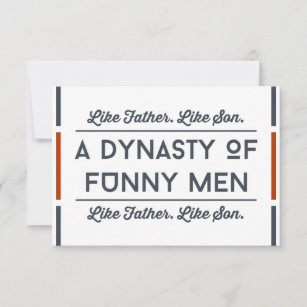 Son Fathers day Card,Typography Quote Funny Son Card